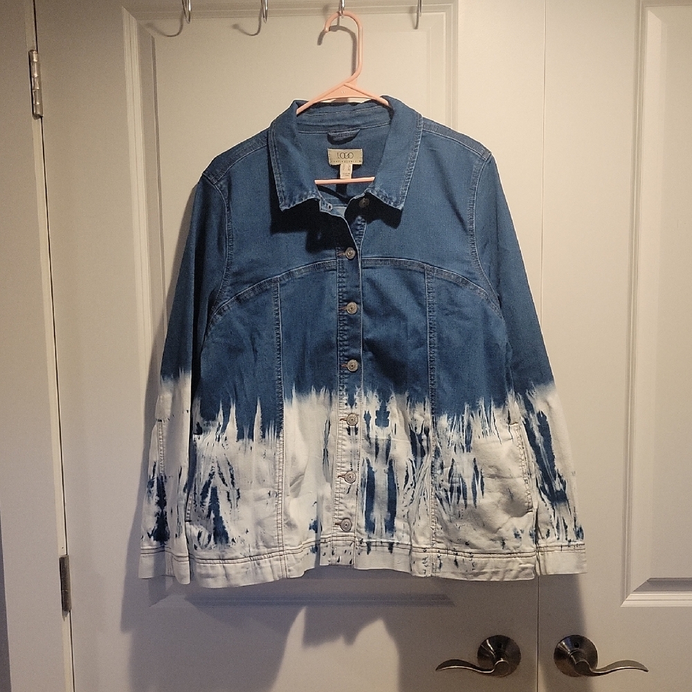 LOGO Blue and White Jean Jacket